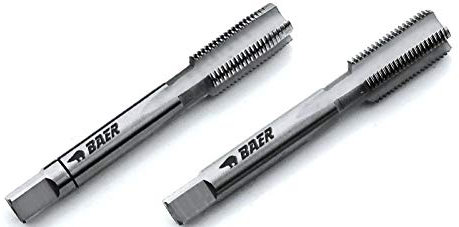 BAER Gewindeschneider Set HSSG Handgewindebohrer 2-tlg. Satz G (BSP) 3/8 x 19 - Handgewindebohrersatz, Rohrgewinde - Gewindebohrerset - Gewindeschneiden - Rohrgewindeschneider - Gewindebohrer