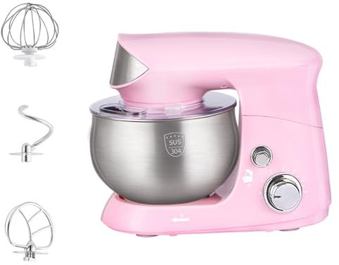 Robot De Cocina Robot Batidora Amasadora Repostería Capacidad De 3,5 L 6 Velocidades Incluye Batidor, Gancho Para Masa Y Batidor Para Hornear Pasteles De Cocina, Bateadores, Pan, Postres 600W ( Color
