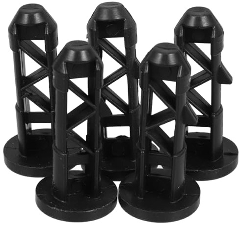 HOMSFOU Lot de 5 goupilles à charnière pour couvercle de poubelle, arbres de connexion en plastique, accessoire pour poubelle extérieure, fermeture sécurisée du couvercle pour un remplacement facile