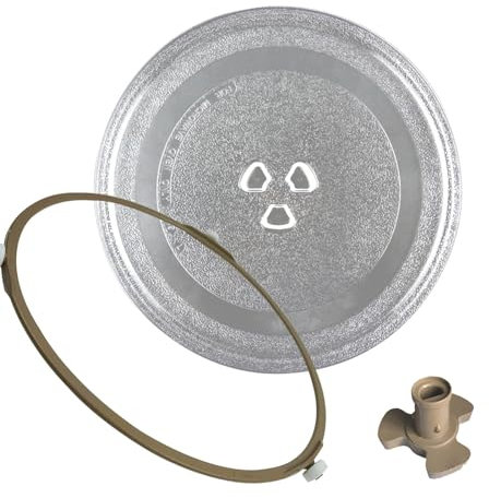 WORDFUN Glasdrehteller Für Mikrowellen, 27cm 31.5cm Ersatz Teller Glasplatte, Mikrowellenteller, Drehteller Für Mikrowelle, Hitzebeständig, AntiRutsch, Mikrowellenzubehör