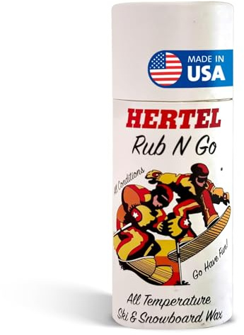 Rub N Go All Temperature Ski and Snowboard Wax - Long Lasting, Easy to Apply Ski & Snowboard Wax, All Weather Conditions (70g) not a hot wax, no tools required. Up to 8 applications per stick.