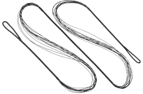 PATIKIL Remplacement de Corde d'arc, Corde d'arc Recourbée à 12 Brins pour Arc Classique Traditionnel AMO de 50 Pouces, Noir