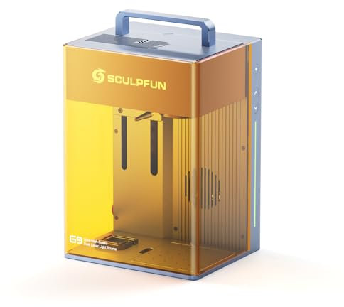 SCULPFUN G9 lasergravyrmaskin, 2 W 1 064 nm infraröd och 10 W 455 nm diodenblå lasergraverare för metall, papper, trä, läder, akryl, 5 000 mm/s gravyrhastighet