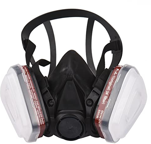 ACAGALA Maschera respiratoria riutilizzabile 6200, maschera a gas, protezione respiratoria, per verniciare, vapore organico, saldatura, lucidatura, lavorazione del legno e altre protezione del lavoro