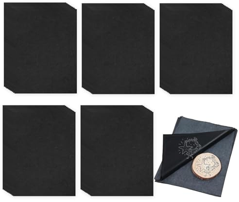 Carbon Paper for Tracing – 50 Sheets A4 Transfer Paper, Black Graphite Copy Papers for Sketching, Drawing, Artist Lettering, DIY Crafting, Wood, Canvas Projects – Easy-to-Use Tracing Papers