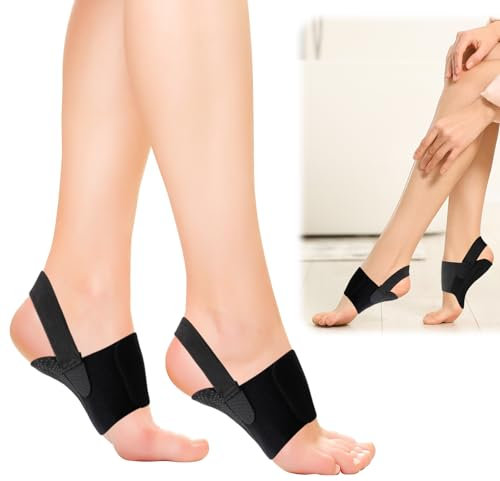 NIRJIK Supporti per L'arco Plantare – Bande Di Compressione Regolabili per Uomo E Donna, Materiale Traspirante, Con Piede Piatto E Dolori Da Fasciite Plantare