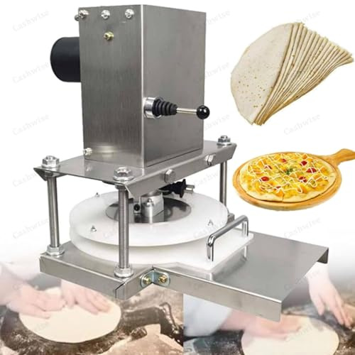Prensadora eléctrica comercial para masa de pizza, laminadora eléctrica para prensar pizza y pasta, máquina para hacer pizza y pasta para uso doméstico, restaurante y panadería.,22cm