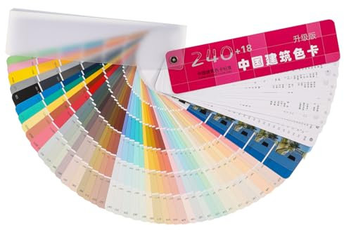 DOITOOL Farbkarte Architekturfarben Farben 258 Standard RAL Farbfächer Farbmusterkarten für Präzise Farbwahl Glatte Kanten Praktische Handhabung für Maler und Bauprojekte