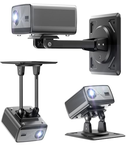 Haweah 3-in-1 Projector Stand, Ceiling Wall Desktop Mount, 360° Swivel & 180° Tilt, 1/4 Inch Screw, ABS Material, Works with Nebula Capsule 3/Air/Pro, XGIMI Halo+/MoGo and Most Projectors (Black)