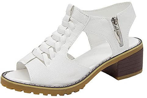 Sandales Femme Été Confortable Compensee - Chaussures Retro Femme Vintage | Bout Ouvert Nu-Pieds De Marche Chaussure Talon Bloc Sandalette Respirant Nu Pieds À Enfiler Sandalettes