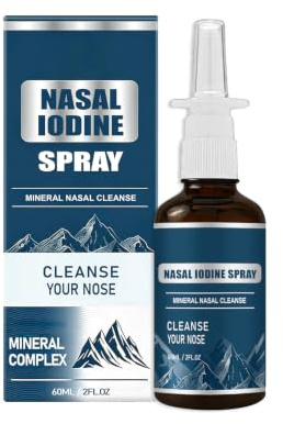 Nasimin Jod Fine Mist Nässpray, 2 Fl Oz daglig näsvård | Skonsam daglig näsrengöring för torra näsgångar, fin spraydimma för hemmabruk, resor och daglig användning på språng
