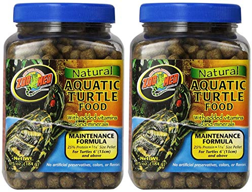 Zoo Med Laboratories 2 Pack of Natural Aquatic Turtle Food, 6.5-Ounces Per Container