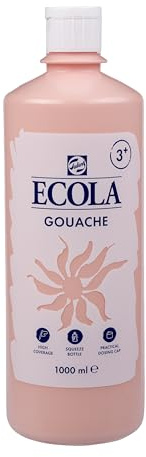 Ecola Plakatfarbe - Rosa Beige 1000 ml - Wasserreinigbare intensive Plakatfarbe - Sicher und sparsam