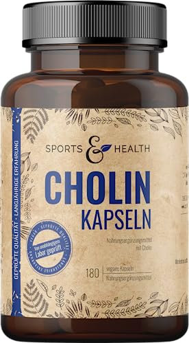 Cholin Kapseln - Cholin Kapseln Hochdosiert - 180 Kapseln Cholin hochdosiert - reines Cholin Pulver in Kapseln – Choline