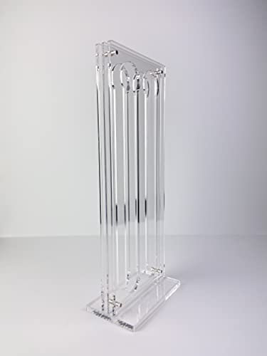 IKONA, Porta Capsule Caffè, Design Elegante e Funzionale, Facile Nell'Uso e Nella Pulizia, Dimensioni L. 13 x H. 34 x P. 8 cm, Capienza 28 Capsule, Plexiglass Trasparente, Made in Italy