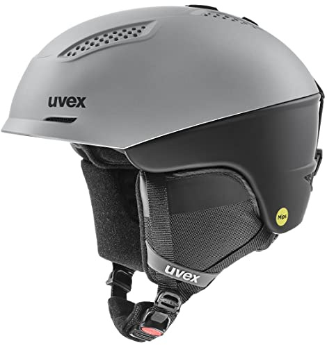 uvex ultra MIPS - skidhjälm för dam och herr - MIPS-system - individuell storleksanpassning - rhino - black matt - 55-59 cm