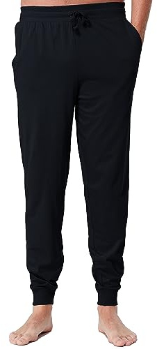 The Essentials Wardrobe Mens TEW Lounge Pants - Cuffed - Black - Medium