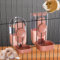 800 ml 2 Pcs Distributore automatico di cibo da e distributore di acqua,per animali domestici a gravità,ciotola per Mangiatoia automatica,-conigli, galline,gatti+1 molari Pietra+1 palla di sisal-rosa