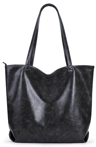 KALIDI PU Leder Handtasche Damen Umhängetasche Groß Shopper Tasche Hobo Taschen Damen Schultertasche für Schule Büro Arbeit Reisen Ausflug Einkauf