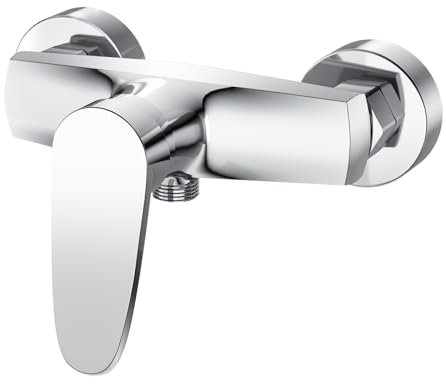 Hanstore Shower Mixer Valve Wall Mounted, Shower Faucet, Single Lever Shower Mixer Bar, 304 Stainless Steel Faucets for Bathroom, G1/2, Chorme Finished