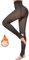 Jiuday Thermo Strumpfhose Damen Winter Thermostrumpfhose Fleece Gefütterte Strumpfhosen Winterstrumpfhose Ultraweich (220g Fleece Steigbügel-Falsch Transluzent Schwarz,L)