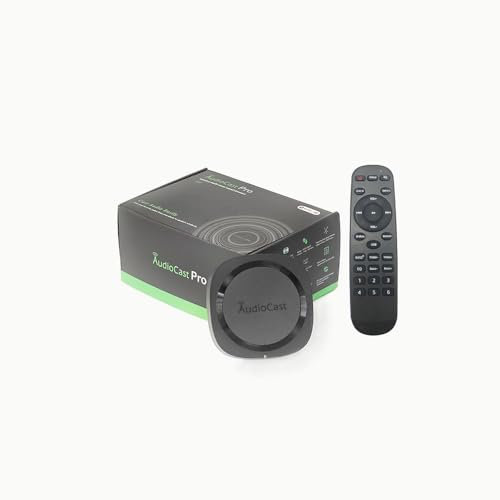 ZUMKUNM AudioCast Pro M20 Wireless Multi-room Sound Streamer Converts Wired Speakers into Wireless System Airplay WiFi Ethernet Bluetooth and Remote Control Compatibility
