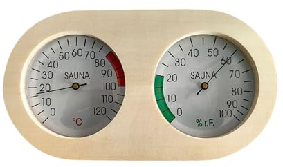 Monitoraggio Temperatura E Umidità Dispositivo - Sauna Casa Temperatura Umidità Monitor,Dispositivo Portatile Effetto Legno Per Soggiorno Cucina, Camera Da Bagno Cantina