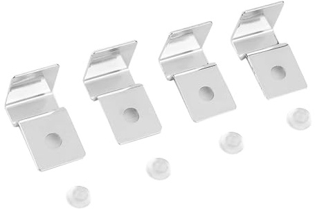 Pssopp Akvariumdekorationer och Landskapsklämma, Höghållfast Rostfritt Stål Enkel Installation Akvariumlock Stödhållare för Kantlöst Akvariumlock Akvariumglaslock