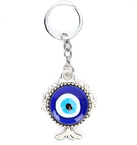 ANGGREK Turkisk Onda ögat-hänge Nyckelring Legering Pärlbesatt blå 11 Cm | Glasaccent hängande charm, Bilspegel väska accessoar dekoration, Hemmakontor väggornament, Kvinnorum pjäs