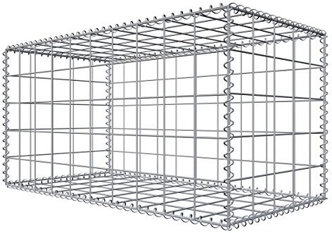 Niederberg Metall Gabion en Pierre 100x50x50 MW 10x10 Cage métallique Déco Jardin