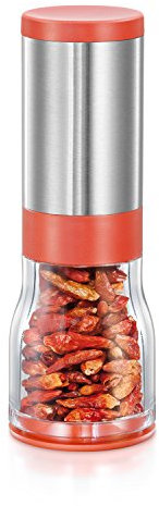 Tescoma 428794 Macina Peperoncino, Acciaio Inossidabile, Rosso, 16 cm