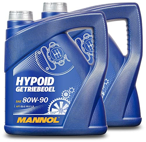 MANNOL 2 x 4 Liter, Hypoid Getriebeoel 80W-90 API GL 4/GL 5 LS