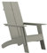 Flash Furniture Sawyer Moderner Allwetter-Stuhl Adirondack, Polyharz, Grau, 1 Stück