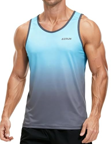 EZRUN Men's Quick Dry Sport Tank Top for Bodybuilding Gym Athletic Jogging Running,Summer Workout Sleeveless T Shirts