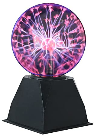 DAXGD 12cm Palla al plasma magica, Sfera al Plasma sensibile al tocco e suono lampada, 5'' Ionica a Sfera per decorazione/bambini/regalo