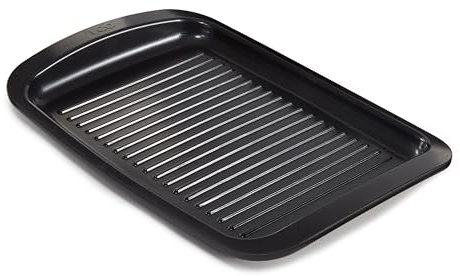 BergHOFF Piastra grill Teppanyaki antiaderente in grafite, alluminio pressofuso riciclato, rivestimento ceramico atossico CeraGreen, Grill BBQ bistecca verdure forno Bakeware