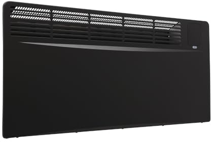 ECOSO Elio 2500W Black UK Plug WiFi Convector Panel Smart Electric Heater - 420mm x 895mm