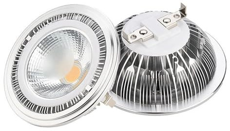 OUHFCASN 1 bombilla LED regulable for exteriores, 18 W, AR111, focos G53/GU10, luz LED empotrada de 18 W, 3000-6000 K Para iluminación comercial e industrial(Warm White)