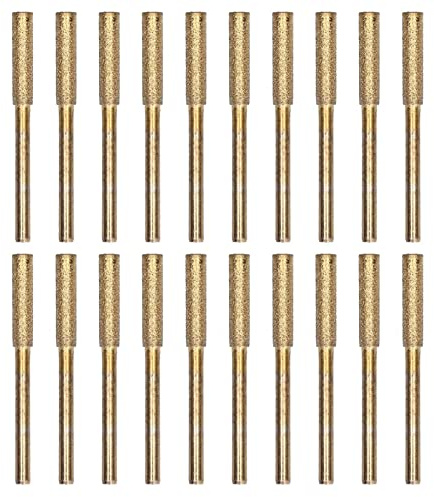 20st Chainsaw Sharpener Burr, Chainsaw slipande stenfil, cirkulär sågbladslipare, slipande huvudroterande filslipningsverktygssats (guld 4.8mm) (Gold)