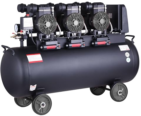 Compresor de aire profesional con certificado CE SILENCIOSO, 150 litros 4.5 cv 8 Bares
