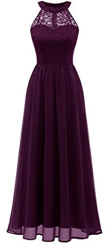 Wedtrend Vestido Largo de Dama de Honor Vestido Boda Fiesta Encaje y Gasa Elegante