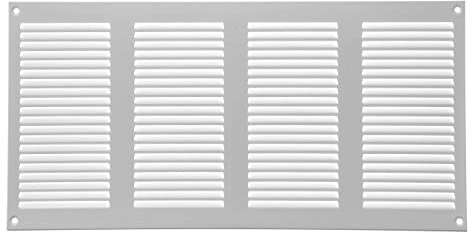 16 x 8 Inch / 400 x 200 mm White Air Vent Cover - Quality Steel Return Air Grilles - for Ceiling and Sidewall - HVAC - with Insect Protection Screen (15.74''x7.87'' Inch, White)
