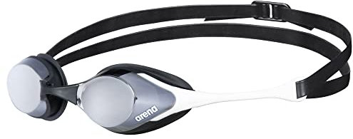 arena Cobra Original Swipe Mirror Unisex-Wettkampfbrille für Erwachsene, Schwimmbrille mit Verspiegelten Gläsern, Anti-Beschlag, UV-Schutz, 4 Austauschbare Nasenstege