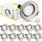 HiBay LED Einbaustrahler Ultra Flach 10 Stück Einbauleuchten Schwenkbar Warmweiss Spot 230V 3,5w Einbauspots Set