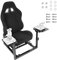 Anman Flight Game Cockpit Racing Simulator Flight Mount with Black Racing Seat Compatible With Thrustmaster HOTAS WARTHOG Not Include Throttle &Joystick&Pedals
