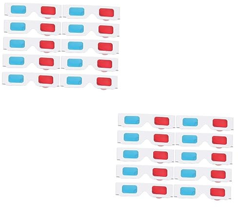 MERRYHAPY 20pezzi Anaglifi Eyewear Per Film e Video e Cinema e Riutilizzabili Straordinaria