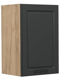 Vicco Hängeschrank R-Line, hängender Küchenschrank, Anthrazit Landhaus, 40 cm