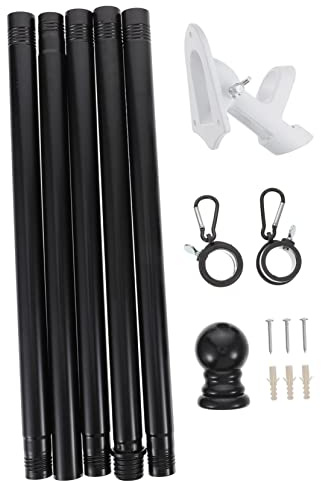 DECOMELODY De Bandera con Rotación Suave Soporte para De Bandera Duradero Metal Antioxidante Fácil Retirada