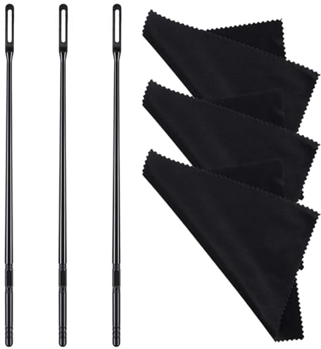 6 Stück Flötenputzer Set, Flöten-Reinigungs Set, Flötenputzer 3 Reinigungsstäbe und 3 Reinigungstücher für Flöten-Wartungswerkzeuge, Querflöte Zubehör