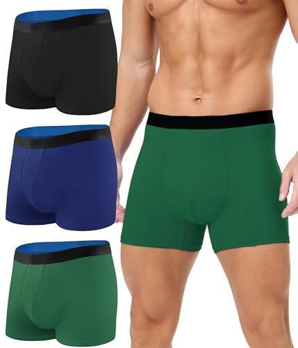 BEENIUBEE Lot de 3 calzoncillos de incontinencia para hombre, absorbentes y lavables, 150 ml, reutilizables e impermeables (multicolor02, talla L)